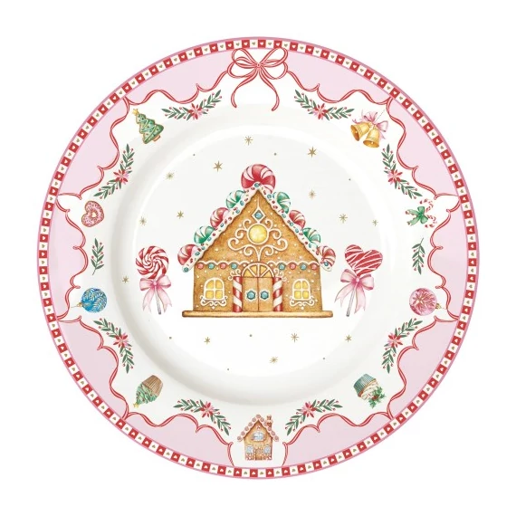 Porcelán desszerttányér 19,5cm, Sweet Christmas, R2S.3102SWEC