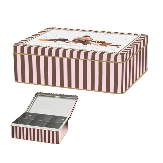 Teafiltertartó fémdoboz 20,5x16x7cm Sweet Moments, R2S.079SWEM