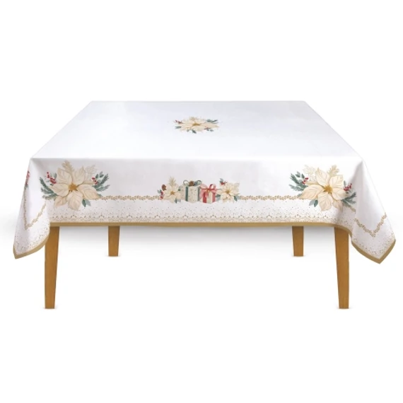 Asztalterítő 145x180cm, 100% pamut, White Elegance, R2S.2632WHEL