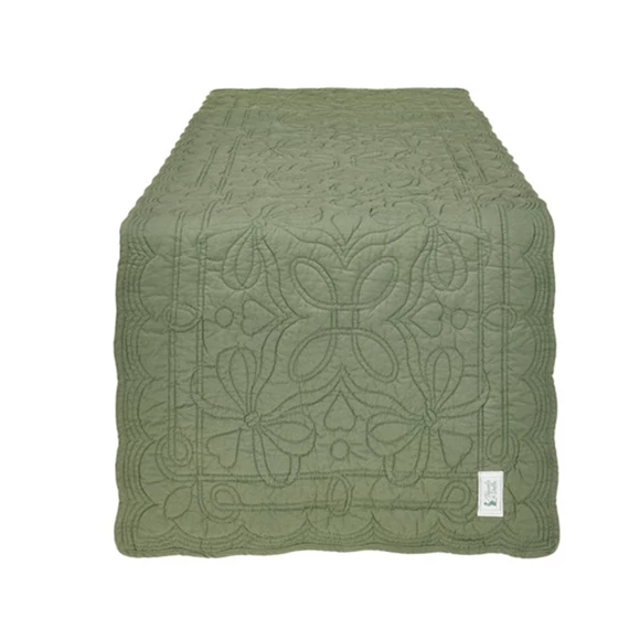 Zöld steppelt asztali futó 40x140cm, N.S.HTH241510