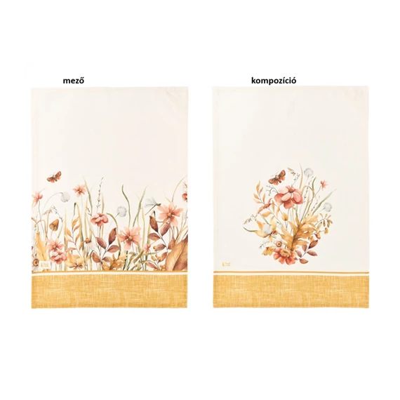 Konyharuha 50x70cm, pamut, Giardino d'Autunno, mező, N.S.HTH241010A