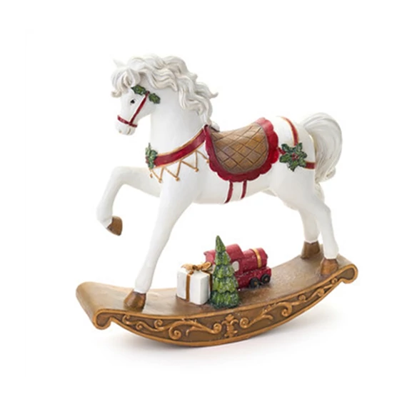 Hintaló vonattal, 39x7x30cm, műanyag dekorfigura, N.S.CY251619