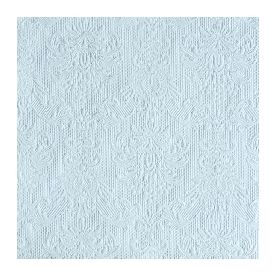 Elegance light blue dombornyomott papírszalvéta 40x40cm,15db-os, AMB.14005508
