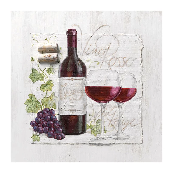Vino Rosso papírszalvéta 33x33cm,20db-os, AMB.13306995