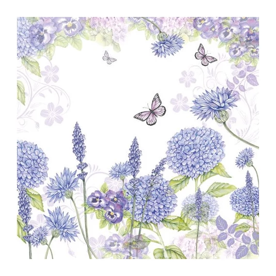 Purple Wildflowers papírszalvéta 33x33cm,20db-os, AMB.13309310