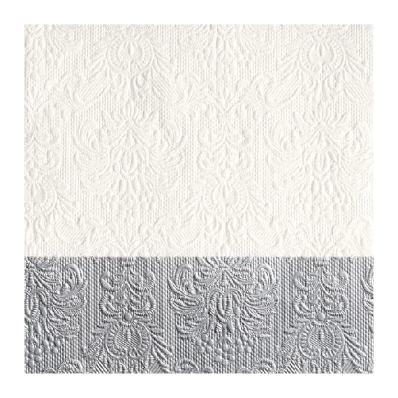 Elegance Dip Silver dombornyomott papírszalvéta 33x33cm,15db-os, AMB.13311151