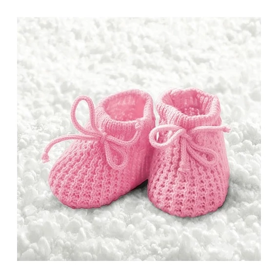 Baby Girl Booties papírszalvéta 33x33cm,20db-os, AMB.13311550