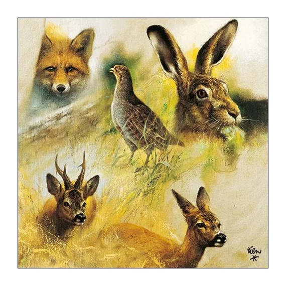 Wild Animals Collage papírszalvéta 33x33cm, 20db-os, AMB.13314435