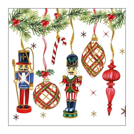 Nutcrackers Decoration papírszalvéta 33x33cm, 20db-os, AMB.33314665