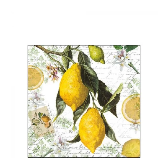 Lemon papírszalvéta 25x25cm, 20db-os, AMB.12514990