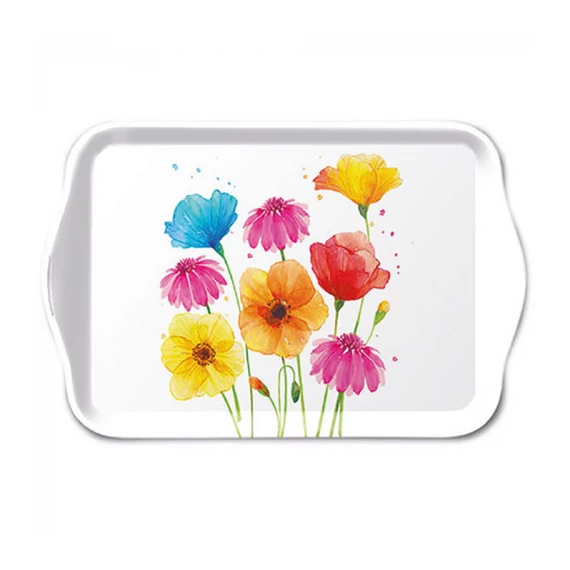 Colourful Summer Flowers műanyag kistálca 13x21cm, AMB.13717585