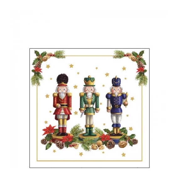 Bearded nutcracker papírszalvéta 25x25cm, 20db-os, AMB.32518090