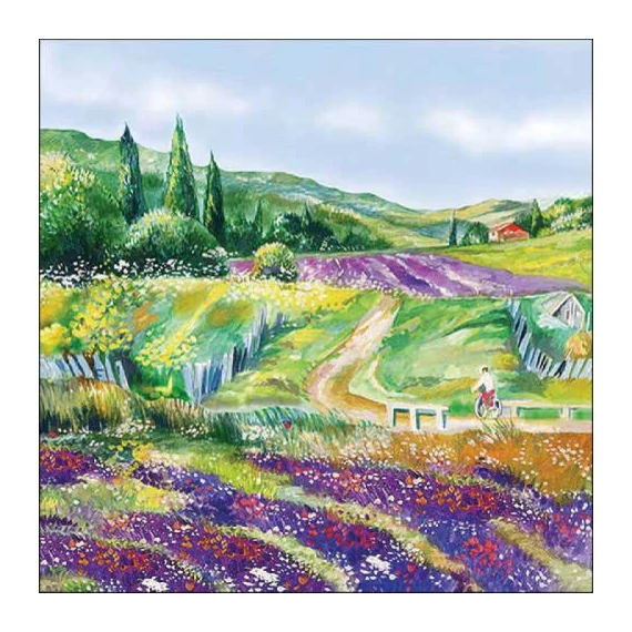 Lavender landscape papírszalvéta 33x33cm, 20db-os, AMB.13318345
