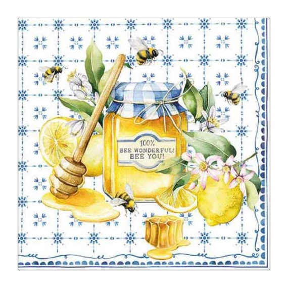 Bee wonderful papírszalvéta 33x33cm, 20db-os, AMB.13318785