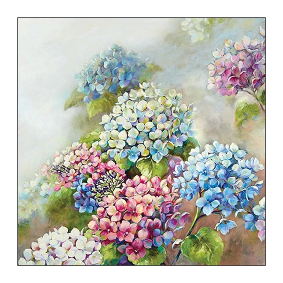 Hydrangea shades papírszalvéta 33x33cm, 20db-os, AMB.13319560