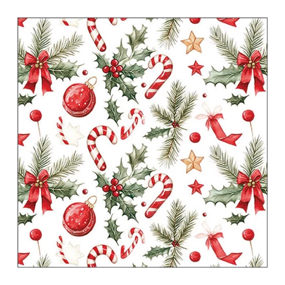 Christmas Elements papírszalvéta 33x33cm, 20db-os, AMB.33320290