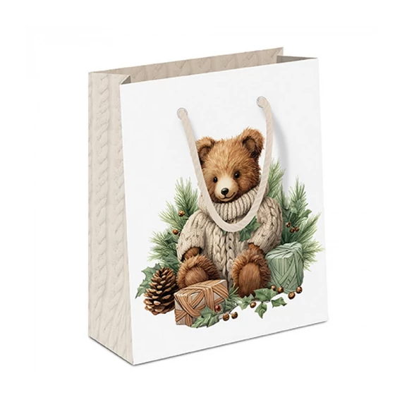 Cuddle bear papír ajándéktáska 22x13x25cm, AMB.31220110