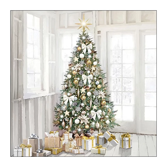 Modern Christmas Tree papírszalvéta 33x33cm, 20db-os, AMB.33319925