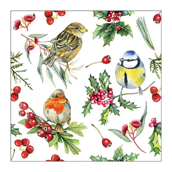 Birds in Winter papírszalvéta 33x33cm, 20db-os, AMB.33319955