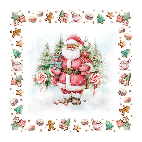Santa sweets papírszalvéta 33x33cm, 20db-os, AMB.33319970