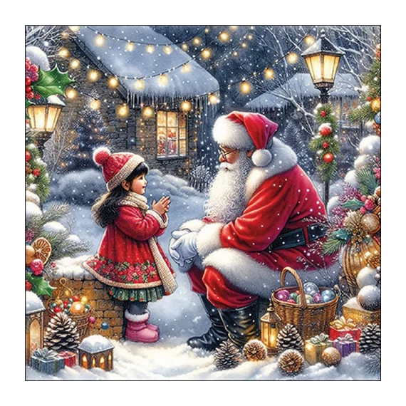 Talking to Santa papírszalvéta 33x33cm, 20db-os, AMB.33320055