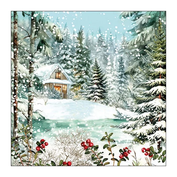 Cabin in the woods papírszalvéta 33x33cm, 20db-os, AMB.33320070
