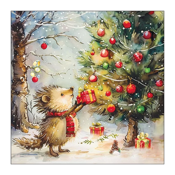 Present for hedgehog papírszalvéta 33x33cm, 20db-os, AMB.33320105