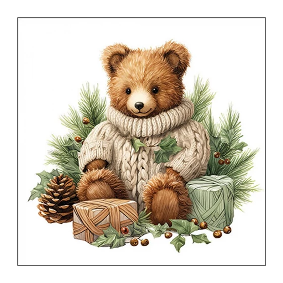 Cuddle bear papírszalvéta 33x33cm, 20db-os, AMB.33320110