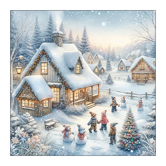 Winter in backyard papírszalvéta 33x33cm, 20db-os, AMB.33320150