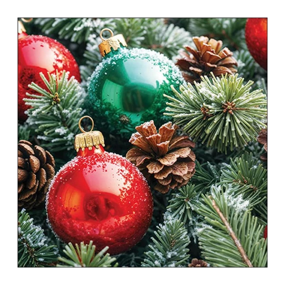 Frozen Baubles papírszalvéta 33x33cm, 20db-os, AMB.33320160