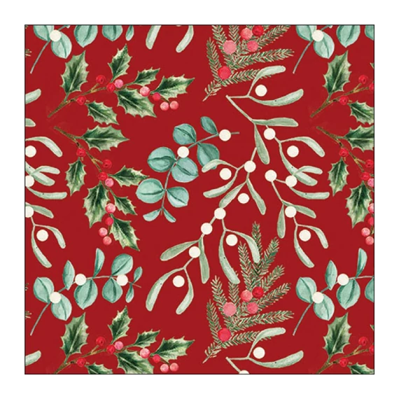 Foliagle scatter red papírszalvéta 33x33cm, 20db-os, AMB.33319943