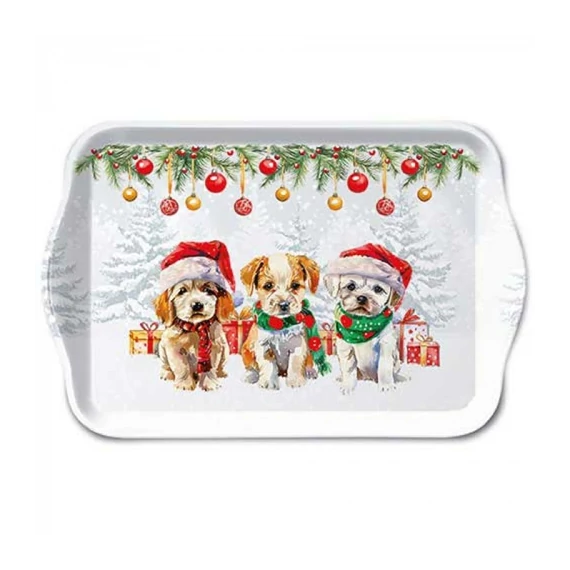 Funny cute puppies műanyag kistálca 13x21cm, AMB.33720090