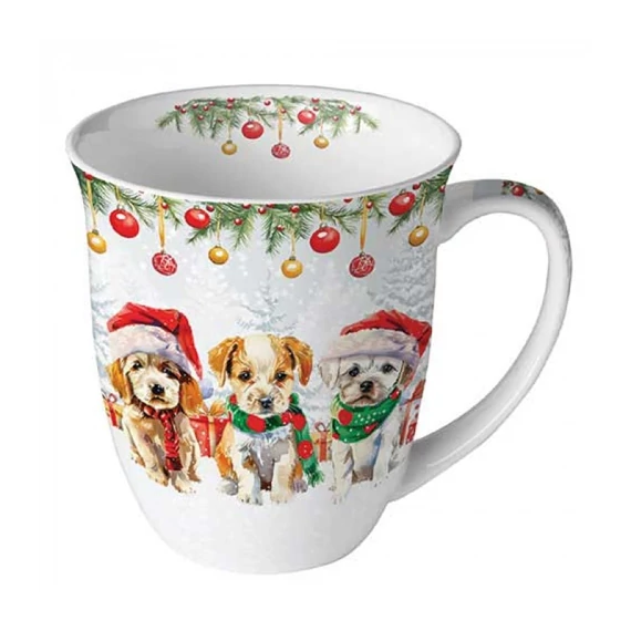 Funny cute puppies porcelánbögre 0,4l, AMB.38420090