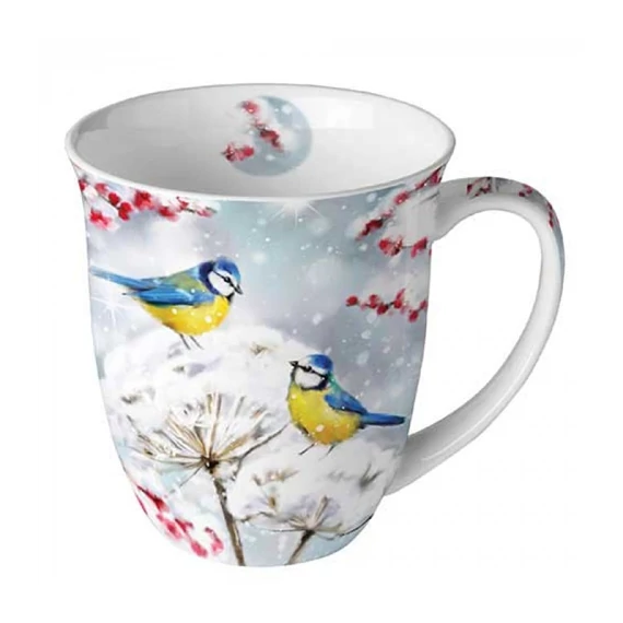 Birds in the snow porcelánbögre 0,4l, AMB.38420005