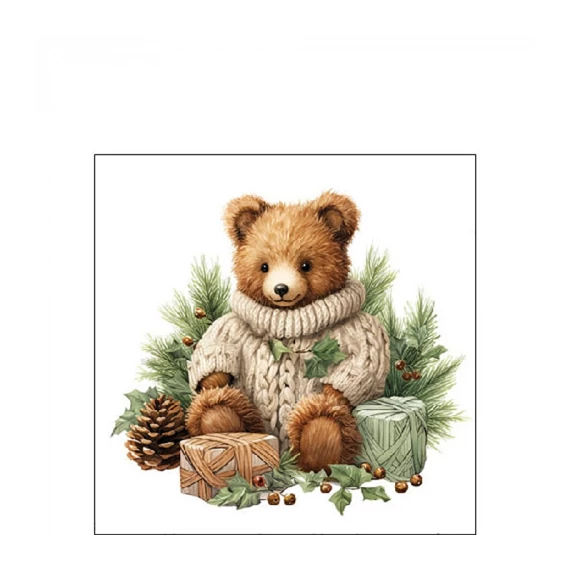 Cuddle bear papírszalvéta 25x25cm, 20db-os, AMB.32520110
