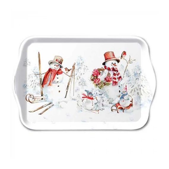 Sporty snowmen műanyag kistálca 13x21cm, AMB.33720095