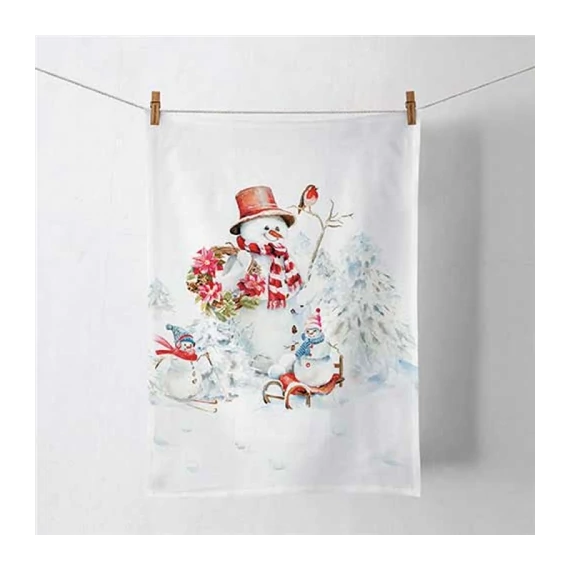 Sporty snowmen konyharuha 50x70cm, 100% pamut, AMB.37820095