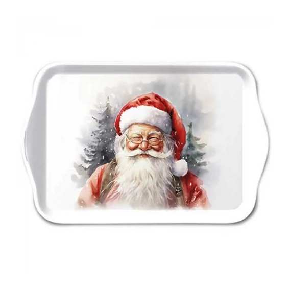 Happy Santa műanyag kistálca 13x21cm, AMB.33719075