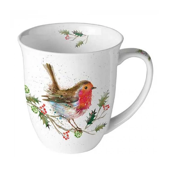 Winter robin porcelánbögre 0,4l, AMB.38420115