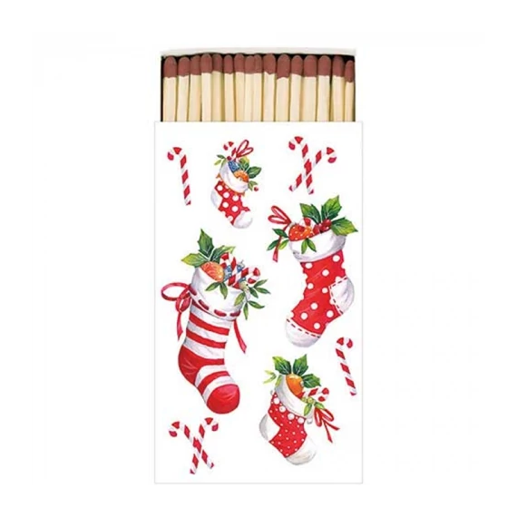X-mas stockings white gyufa 6,5x11cm, AMB.39520200
