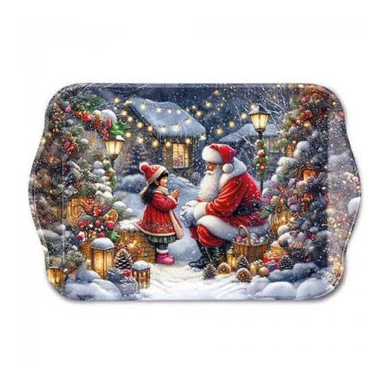 Talking to Santa műanyag kistálca 13x21cm, AMB.33720055