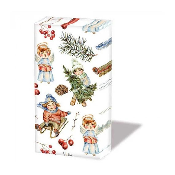 Playing outside white papírzsebkendő 10db-os, AMB.32220135