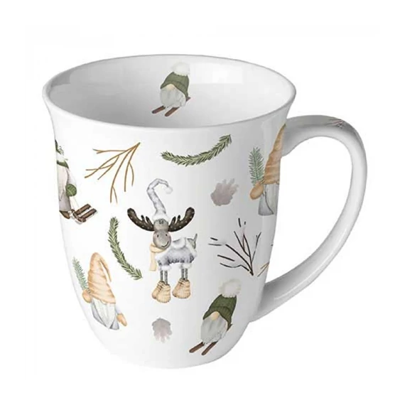Forest gnomes white porcelánbögre 0,4l, AMB.38420190