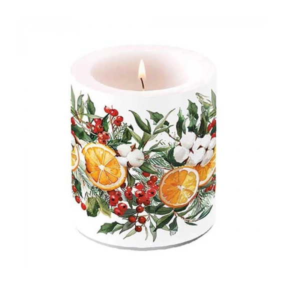 Winter Oranges átvilágítós gyertya 10x10xcm, AMB.39319935