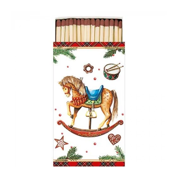 Classic rocking horse white gyufa 6,5x11cm, AMB.39520040