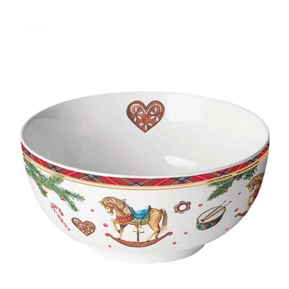 Classic rocking horse white porcelántál 6,5x14cm, AMB.34820040