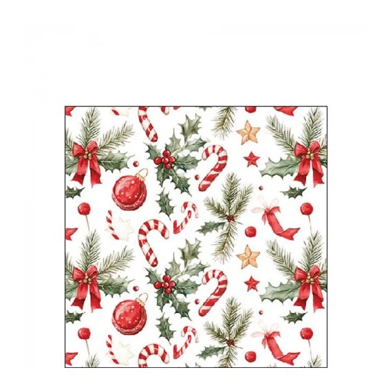 Christmas Elements papírszalvéta 25x25cm, 20db-os, AMB.32520290
