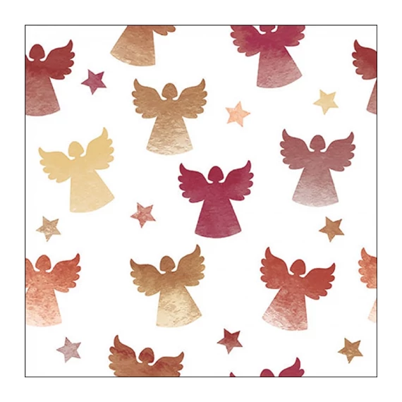 Angel silhouettes berry papírszalvéta 33x33cm, 20db-os, AMB.33320211