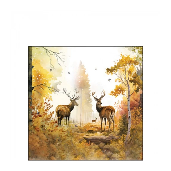 Autumn Forest papírszalvéta 25x25cm, 20db-os, AMB.12518795