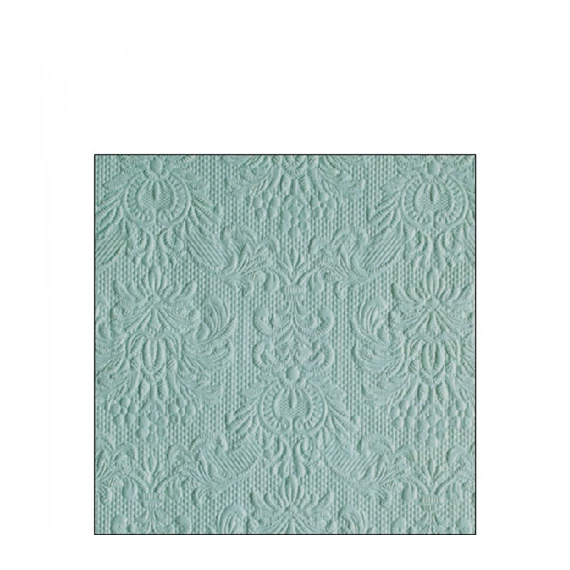 Elegance light sage  dombornyomott papírszalvéta 25x25cm,15db-os, AMB.12518067